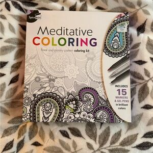 Michaels Meditative Coloring Kit with Purple and Green Accents